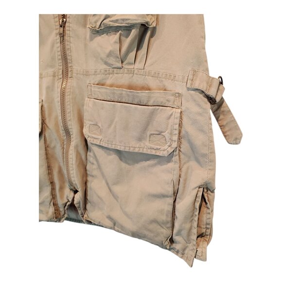 LL BEAN SZ S Women's Vintage Khaki Cargo Fishing Hunting Vest Camping Hiking - Picture 8 of 13